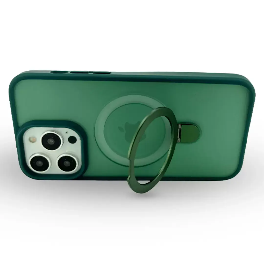 iPhone 15 Plus/iPhone 14 Plus MagSafe Cam Smoke Kickstand Green